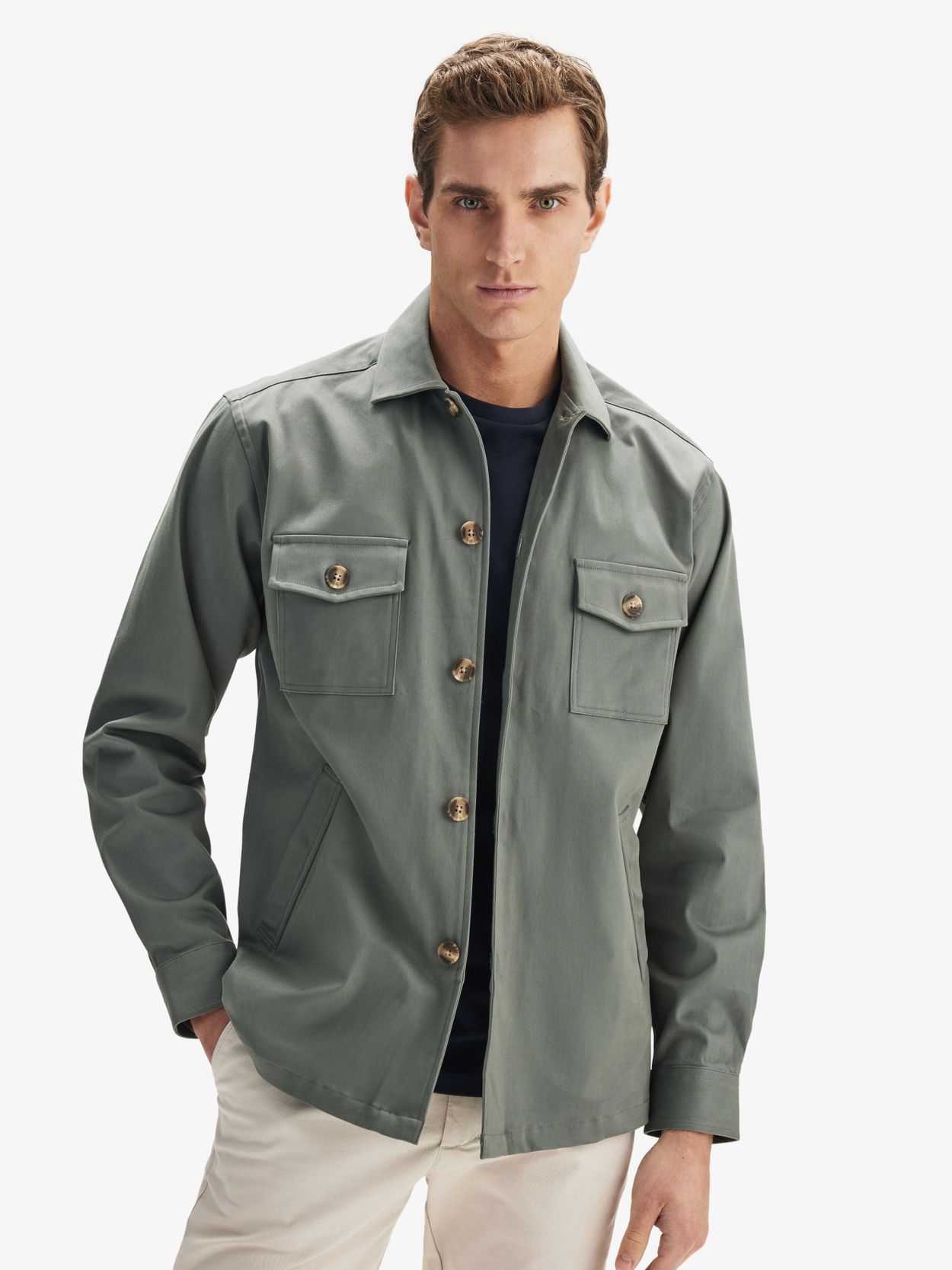 Overshirt Work Verde Oliva Masculina - Oficina Reserva