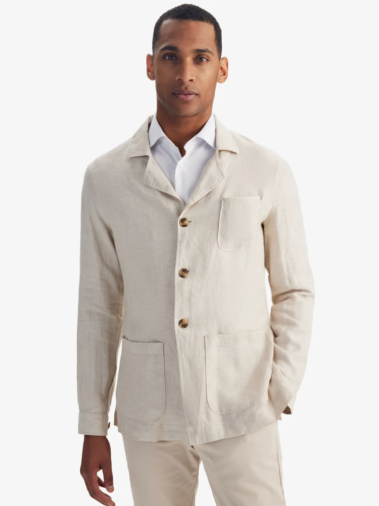 Linen shirt 2025 jacket mens