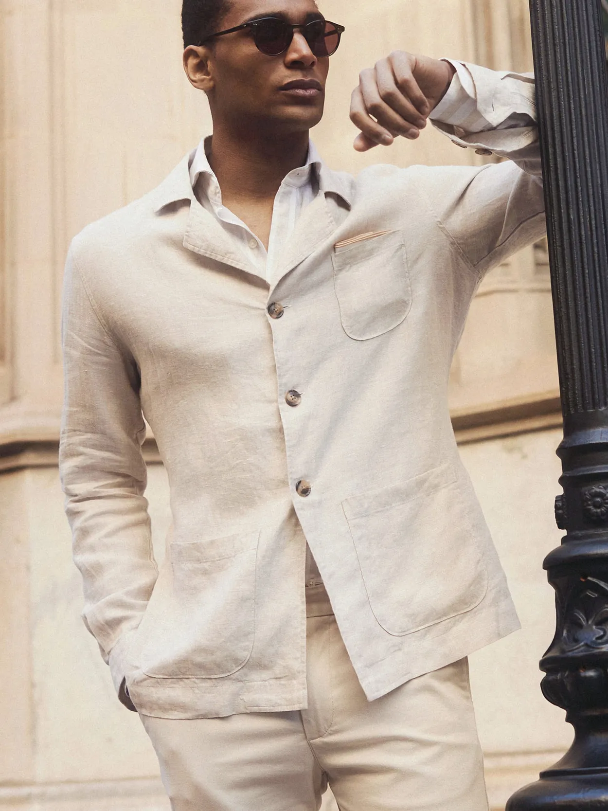 Linen shirt 2025 jacket mens