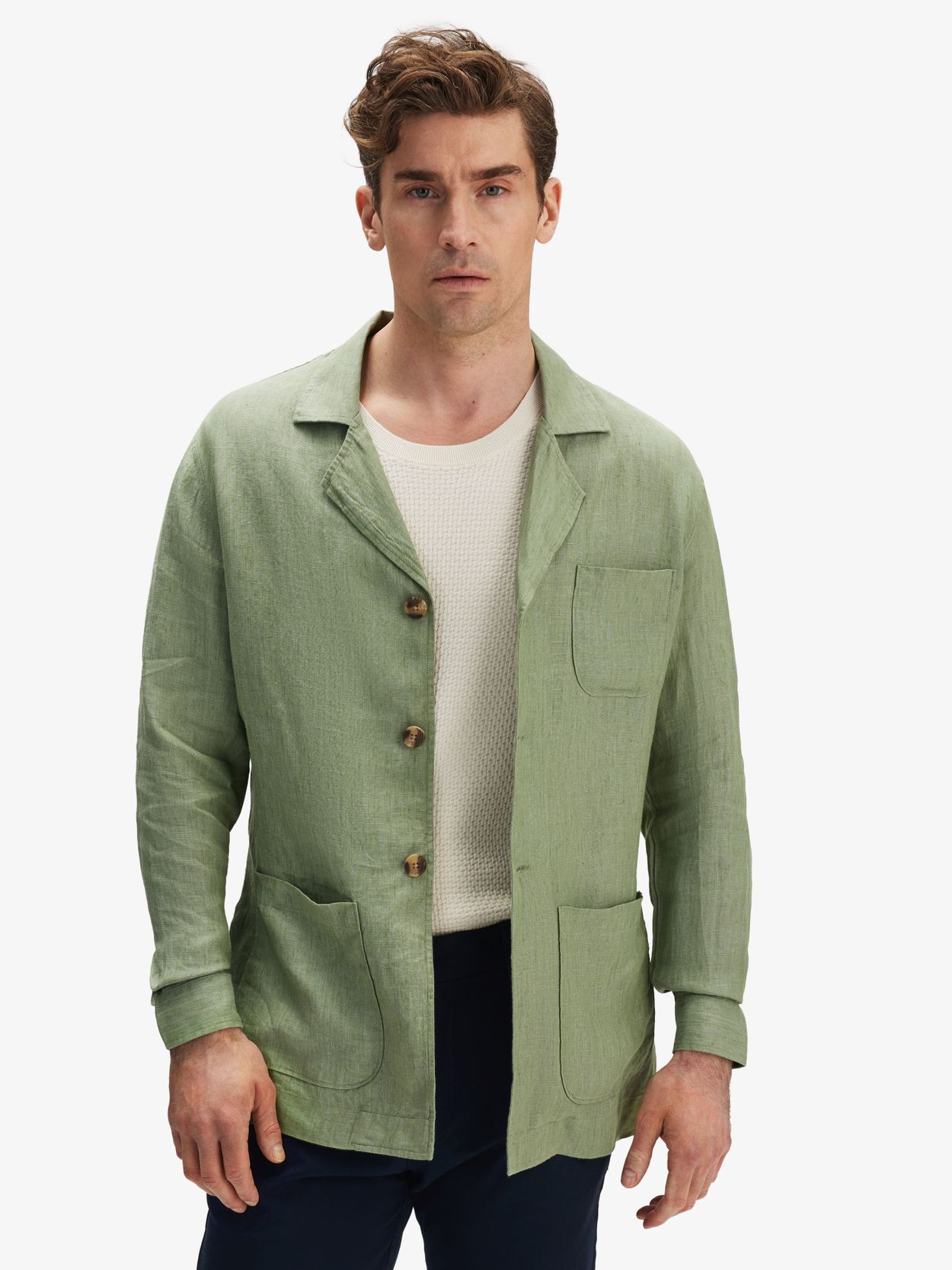 CLANE (クラネ)18103-0462 LINEN SHIRT JACKET