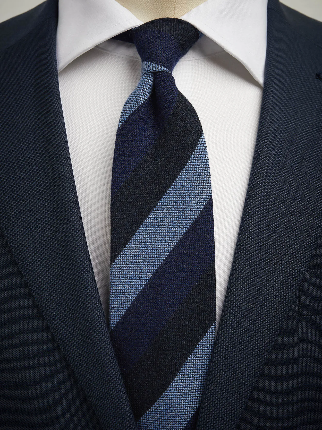 Blue & Light Blue Cashmere Tie