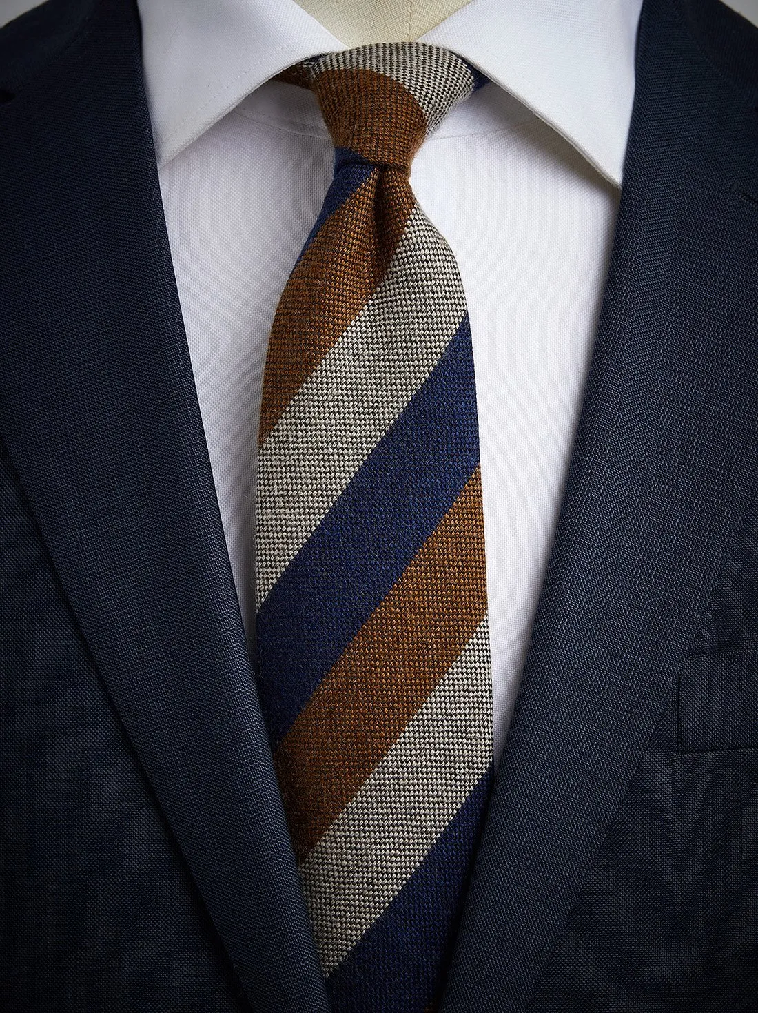 Blue & Brown Cashmere Tie