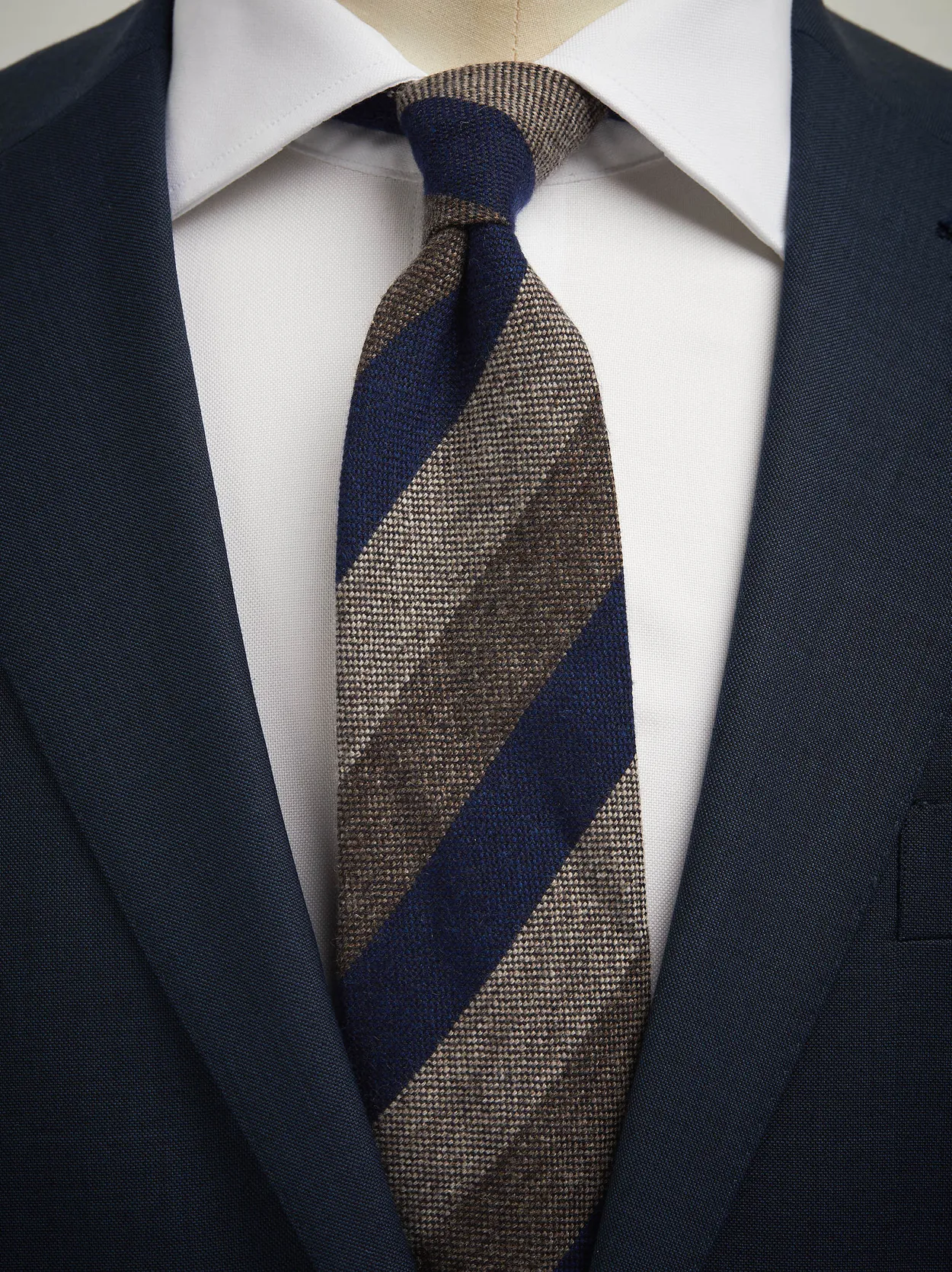 Blue & Grey Cashmere Tie