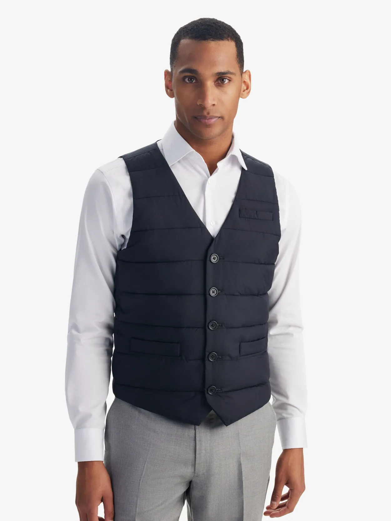 Dark Blue Padded Layering Vest