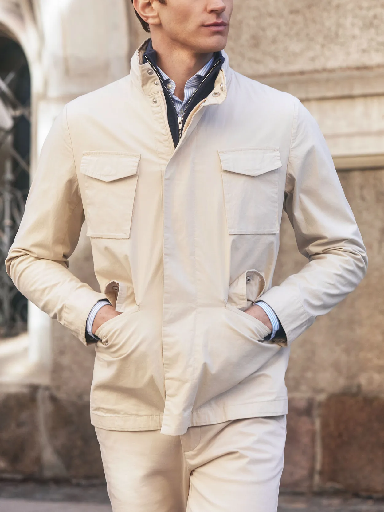 Veste de Terrain Beige Clair