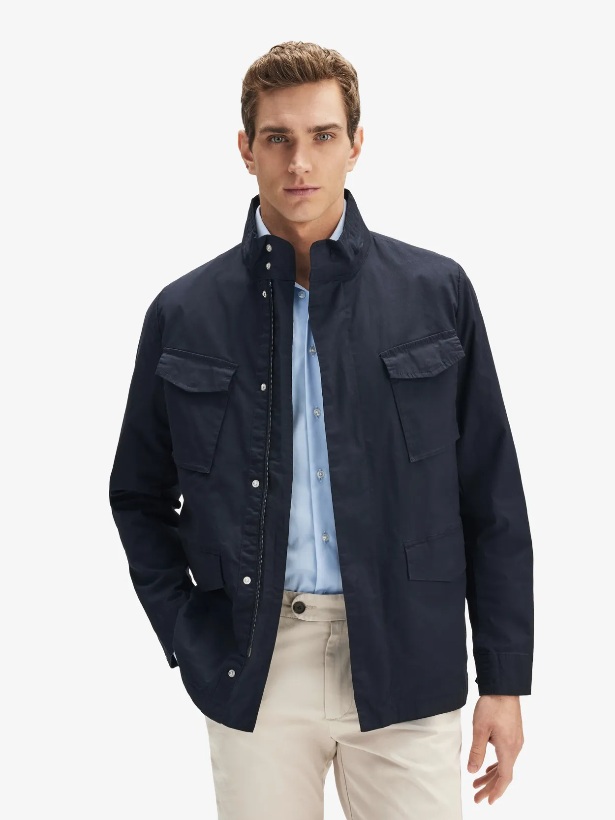 Donkerblauwe Field Jacket