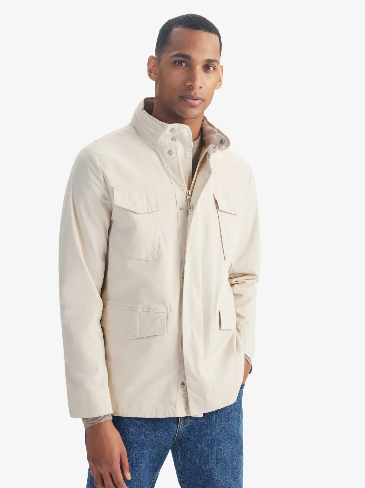 Beige fall jacket sale