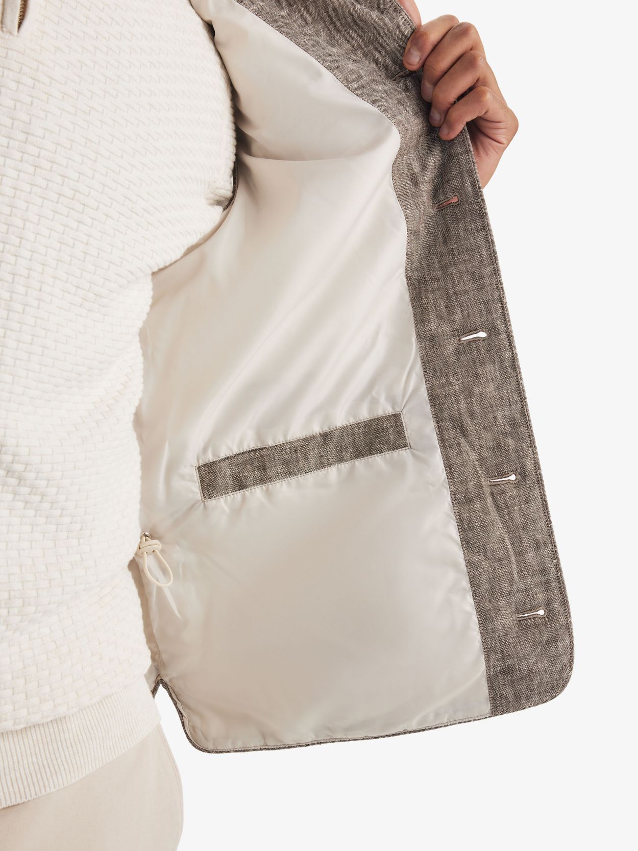 Beige Linen Vest