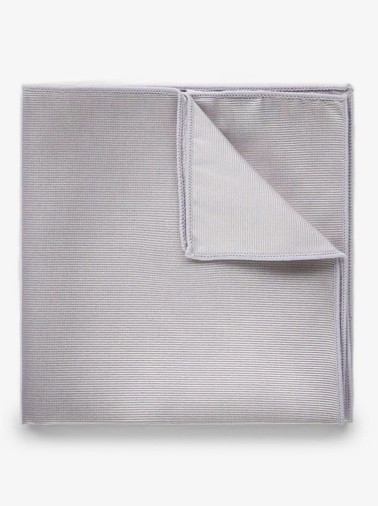 Silver Pocket Square