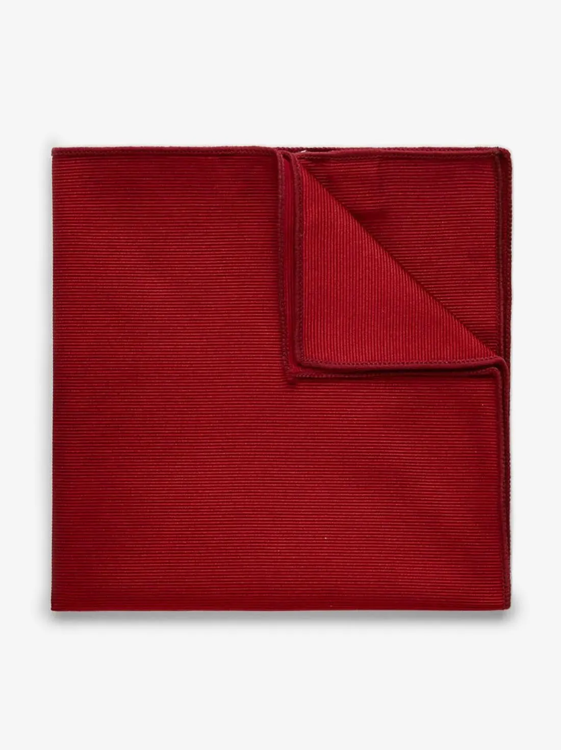 Dark Red Pocket Square Plain