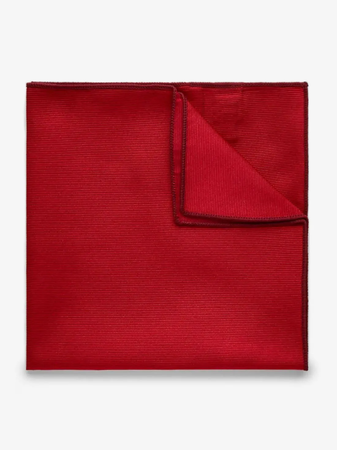 Red Pocket Square Plain