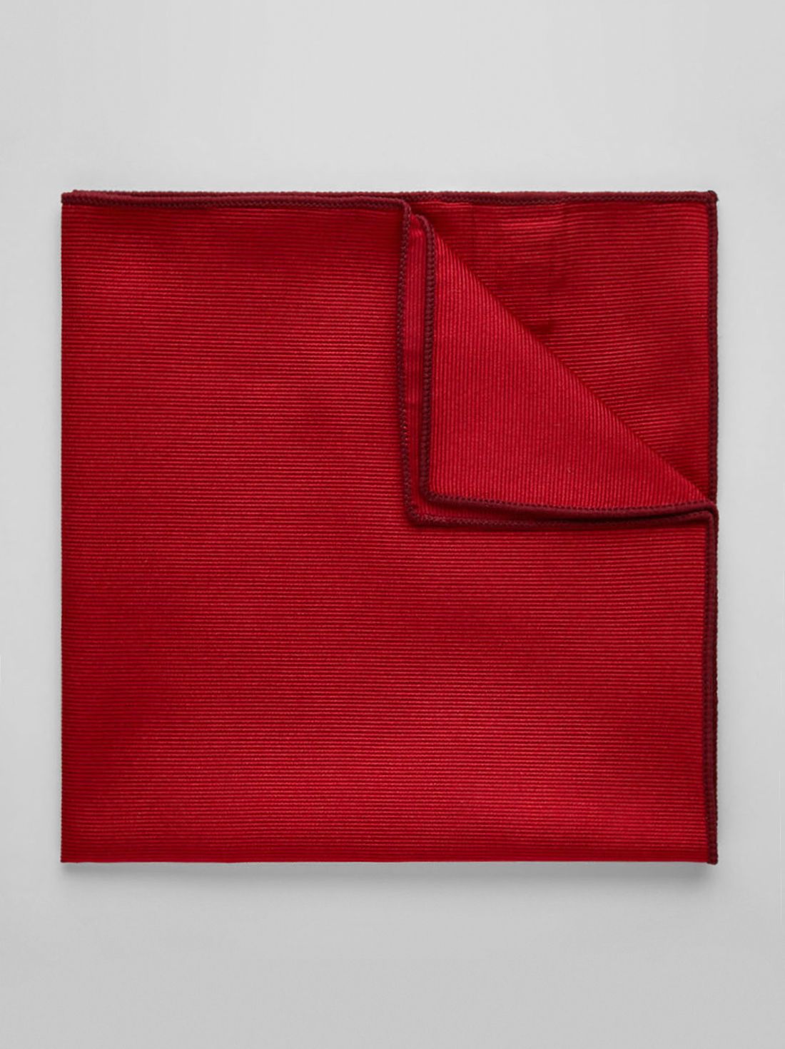 Red Pocket Square Plain