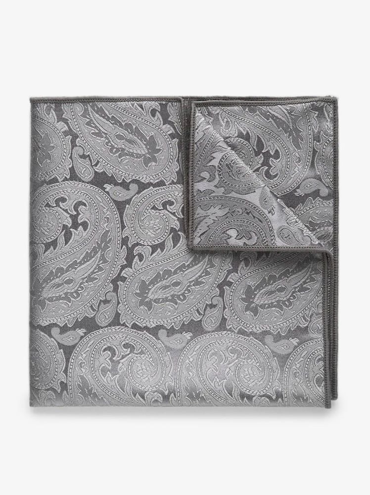 Silver Pocket Square Formal