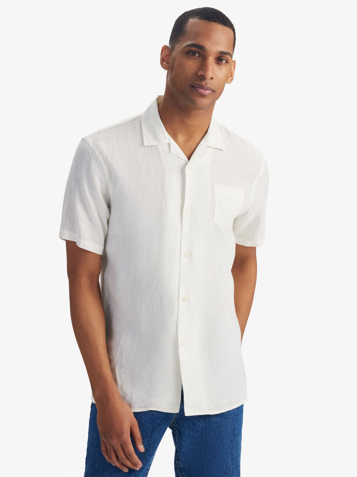 Chemise en Lin Hawaii Blanc Cassé