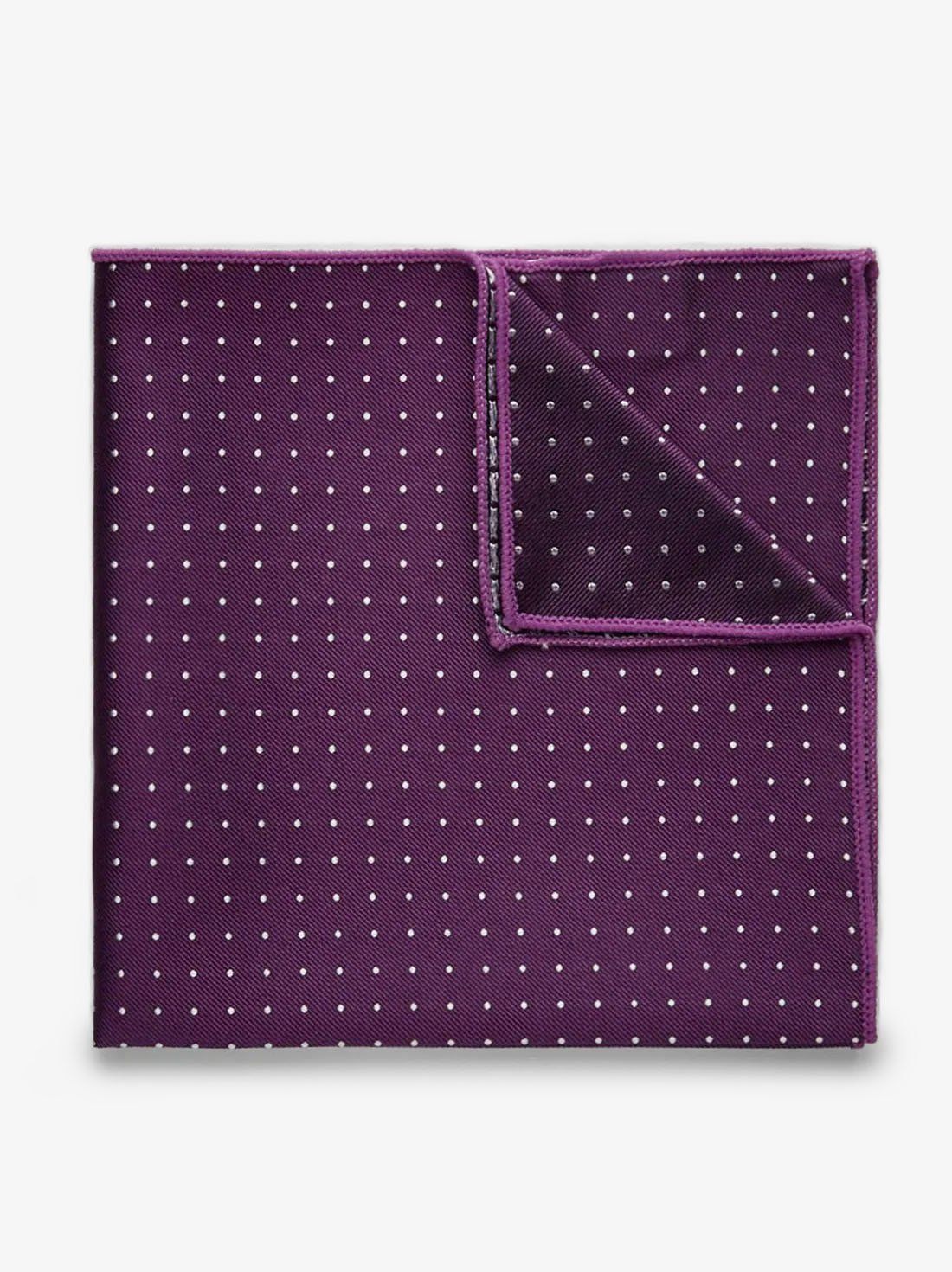 Dark Purple Dot Pocket Square
