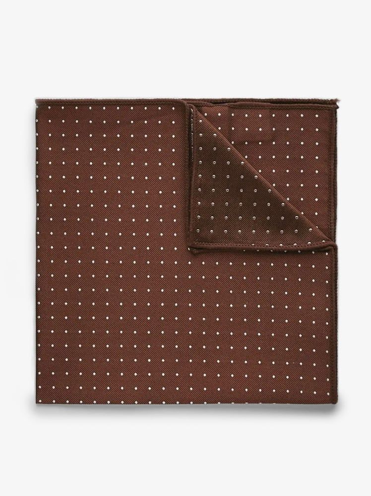 Brown Dot Pocket Square