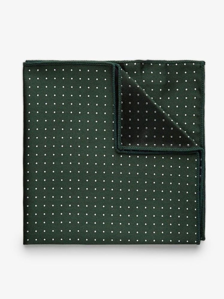 Green Dot Pocket Square