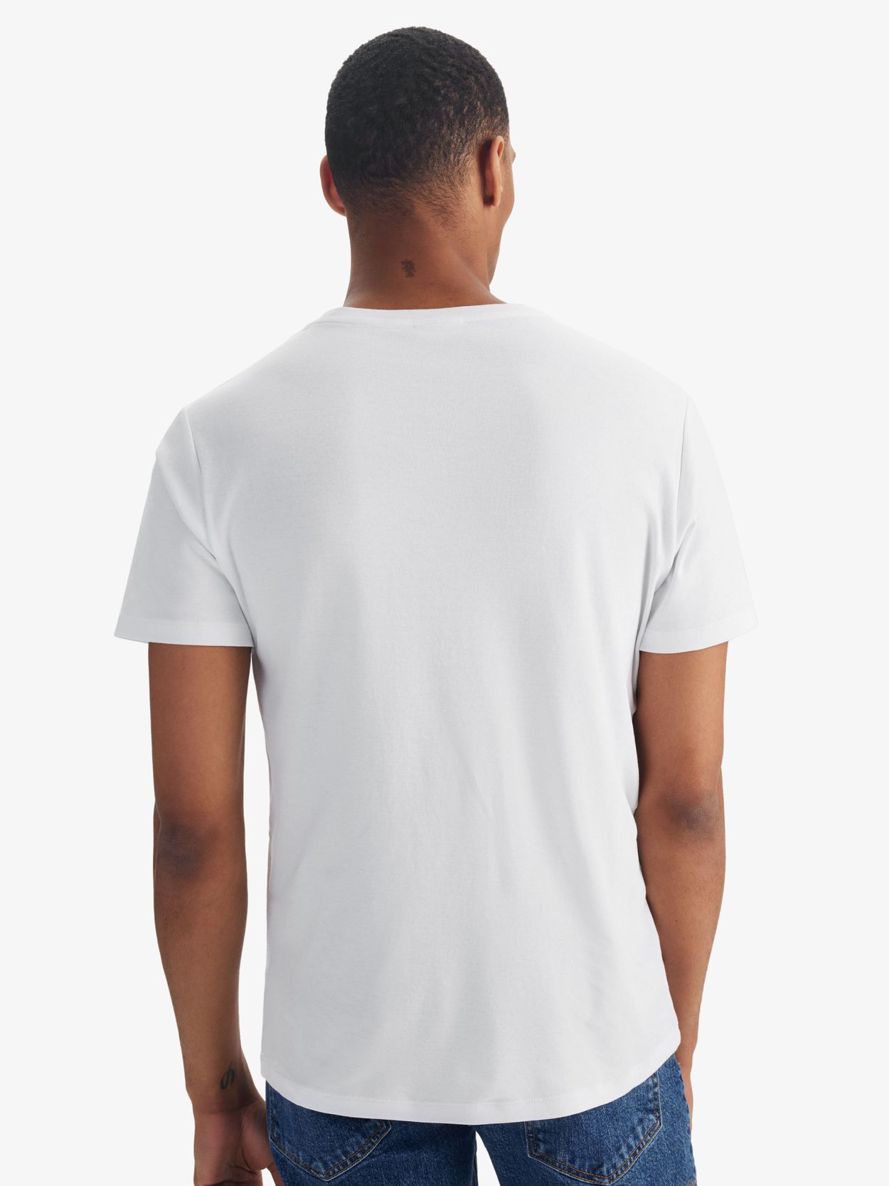 White Logo cotton T-shirt