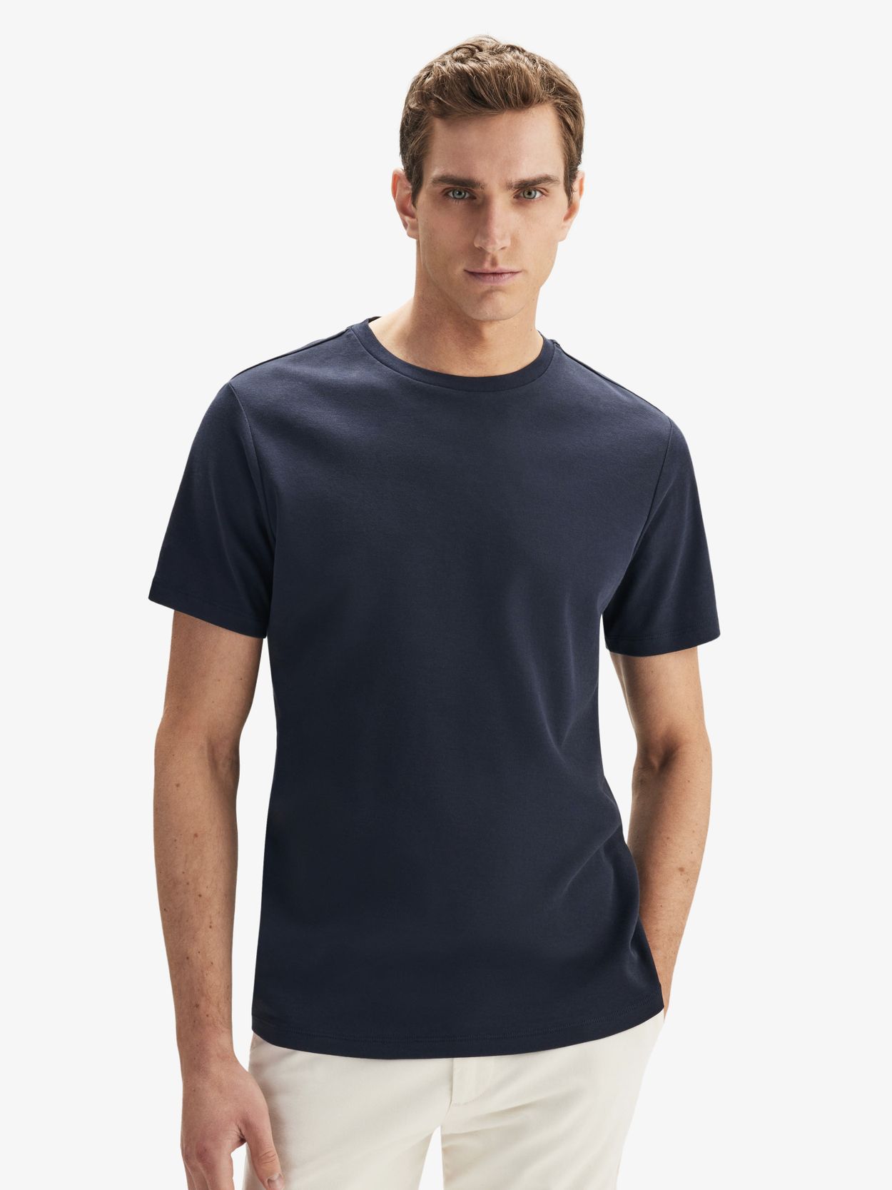 Blaues Baumwoll T-Shirt