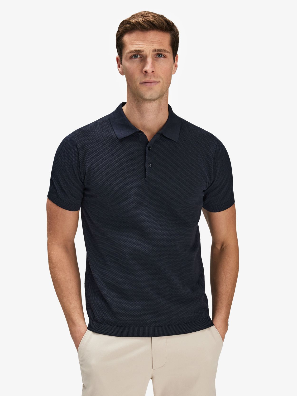 Blue Cotton Polo Pike