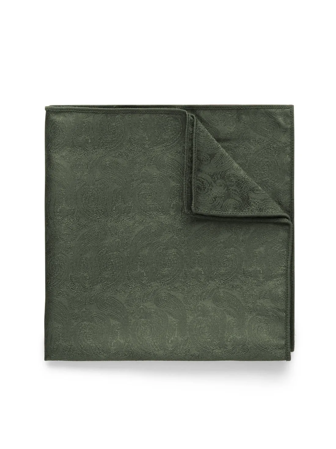 Olive Green Pocket Square Formal