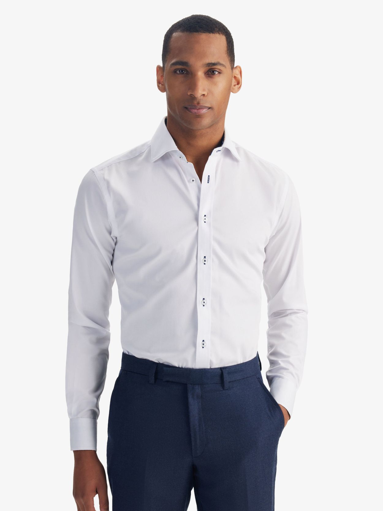 Chemise Blanche Contrastée