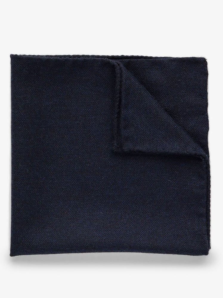 Dark Blue Cashmere Pocket Square
