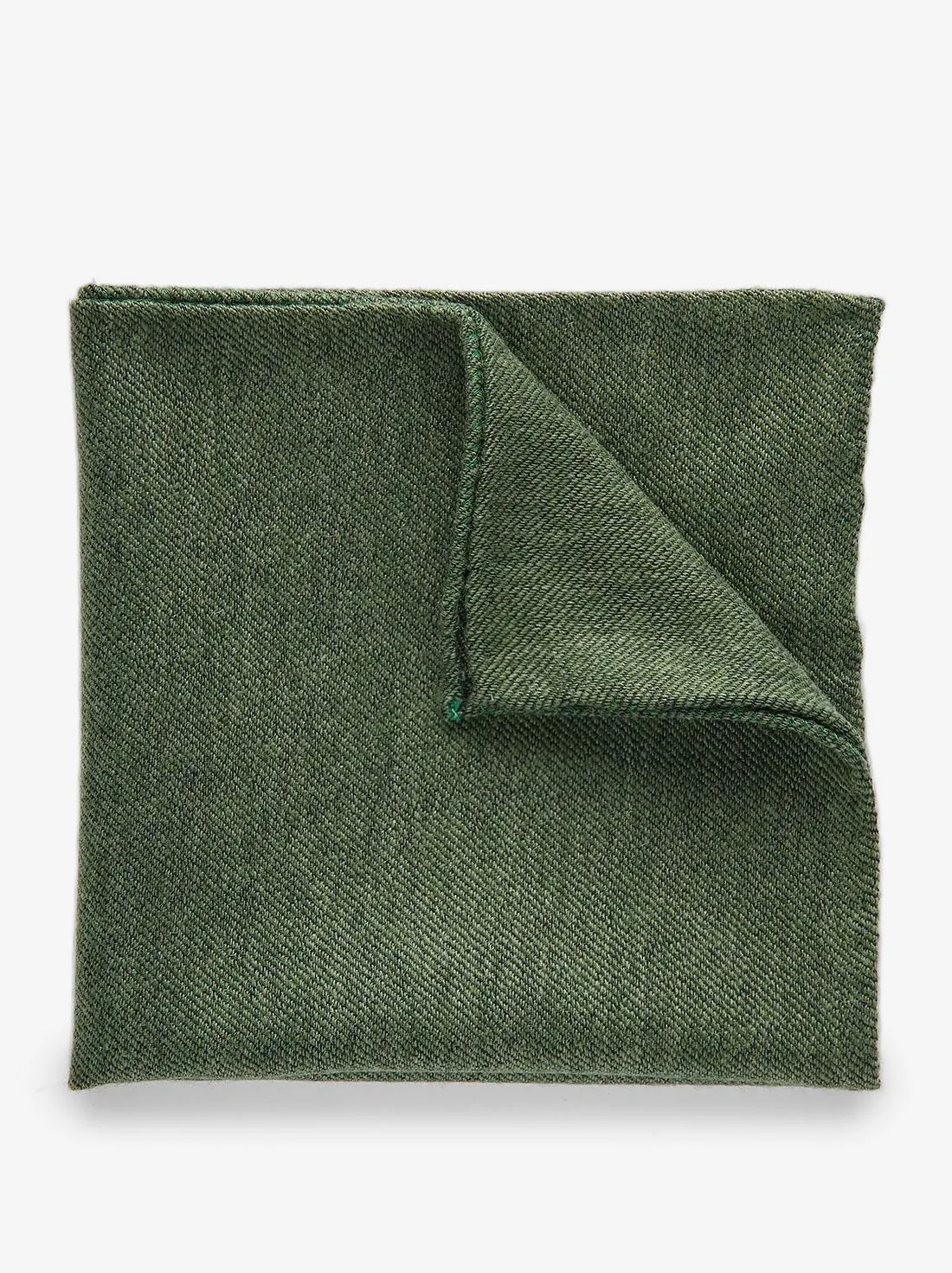 Green Cashmere Pocket Square