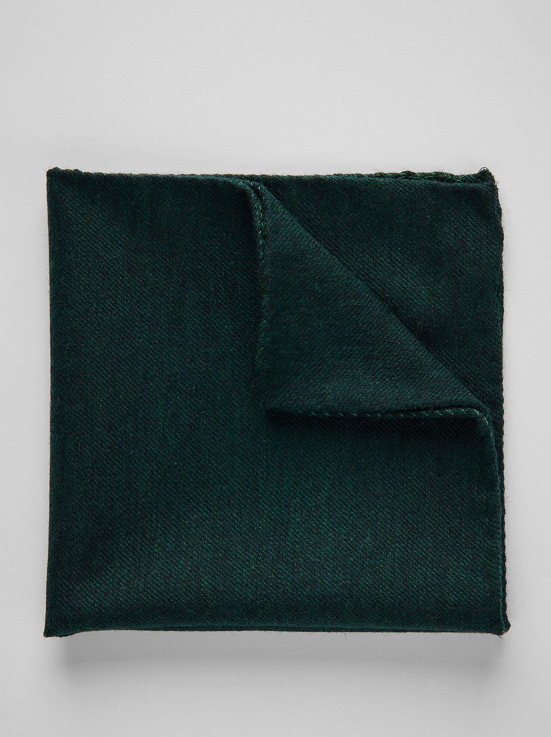 Dark Green Cashmere Pocket Square