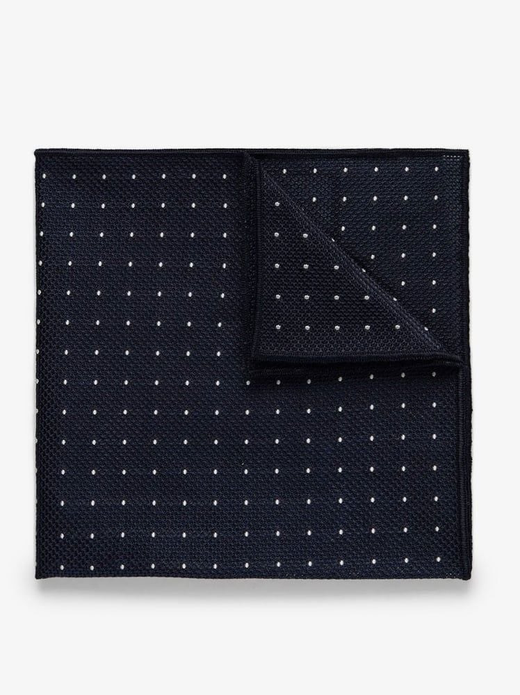 Blue Grenadine Pocket Square Dot