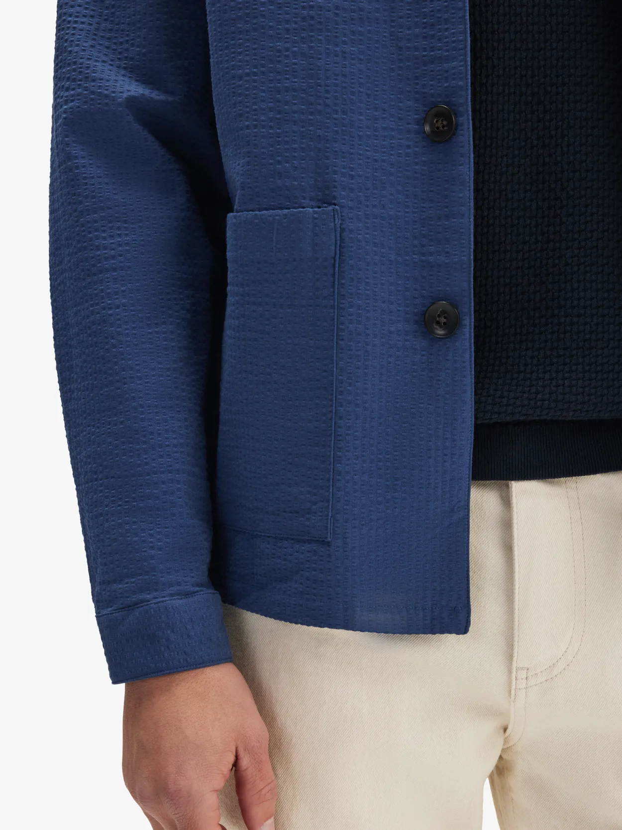 Seersucker Shirt Jacket - Buy online | John Henric