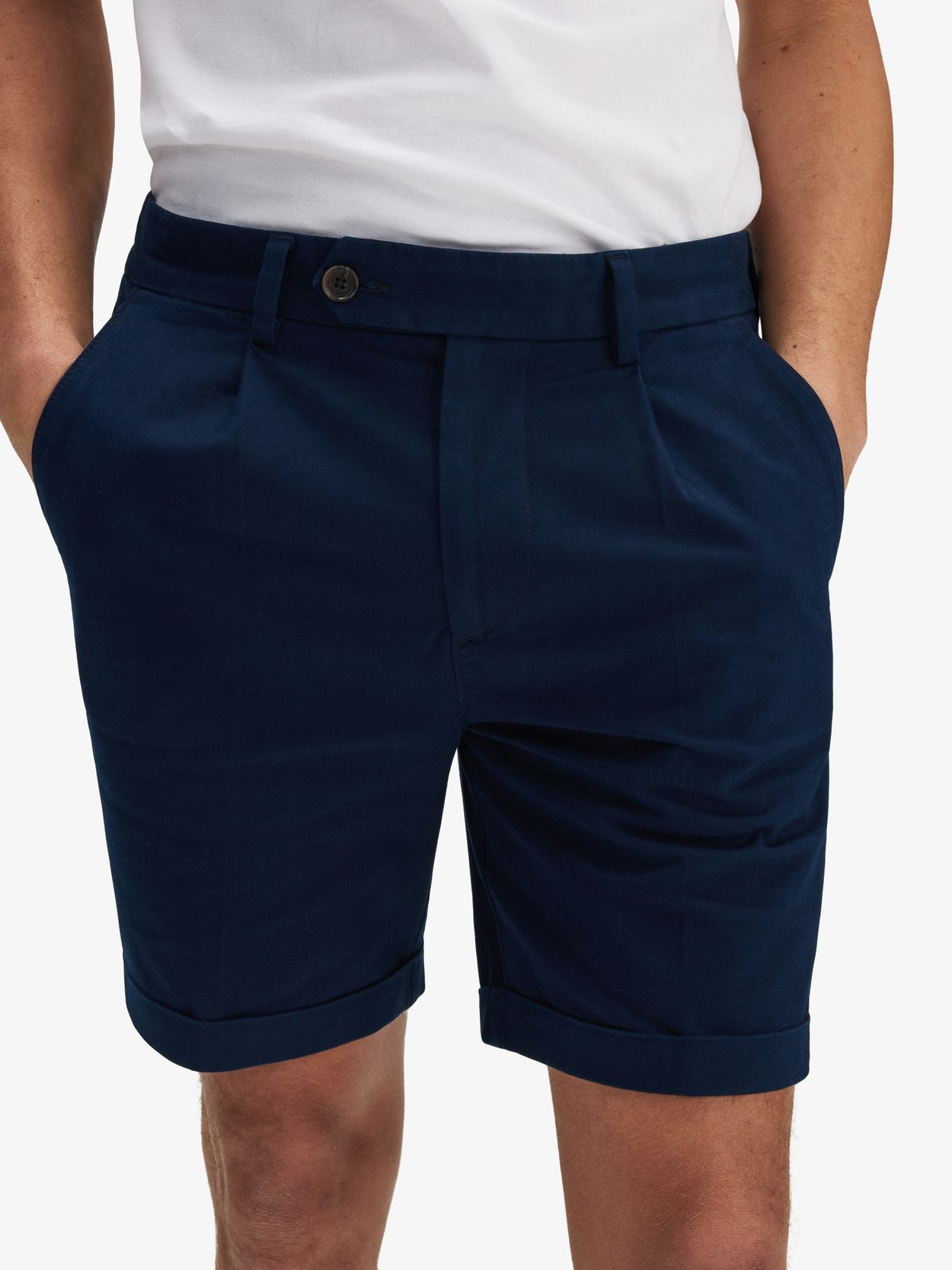 Dark Blue Chinos Shorts