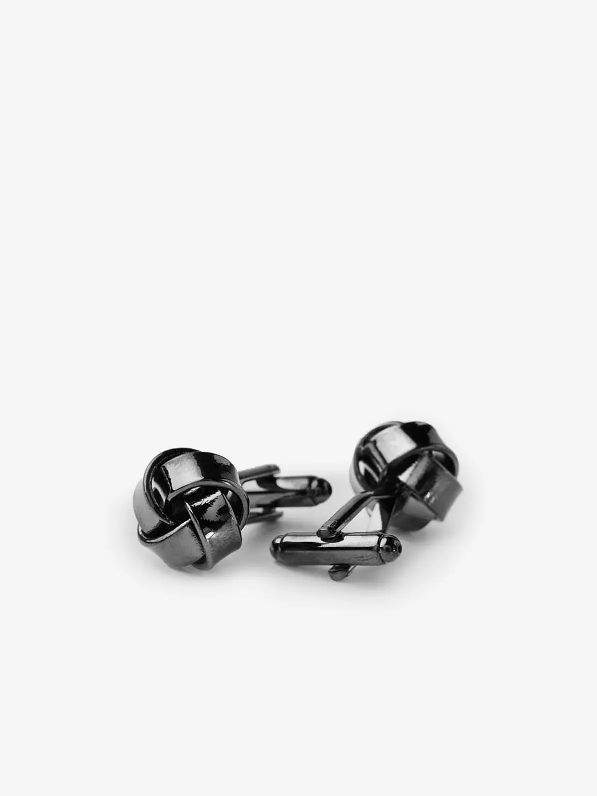 Black Cufflinks Knot