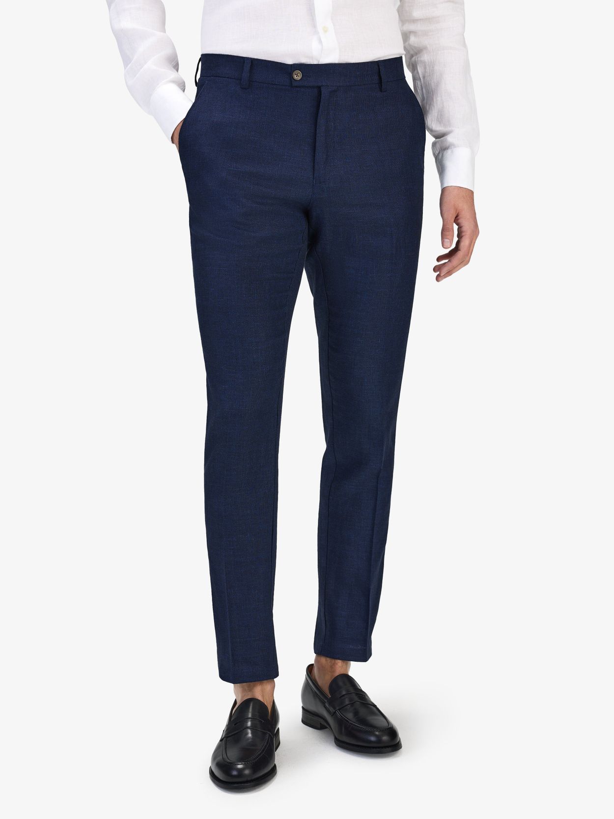 Blue Linen Trousers Santino