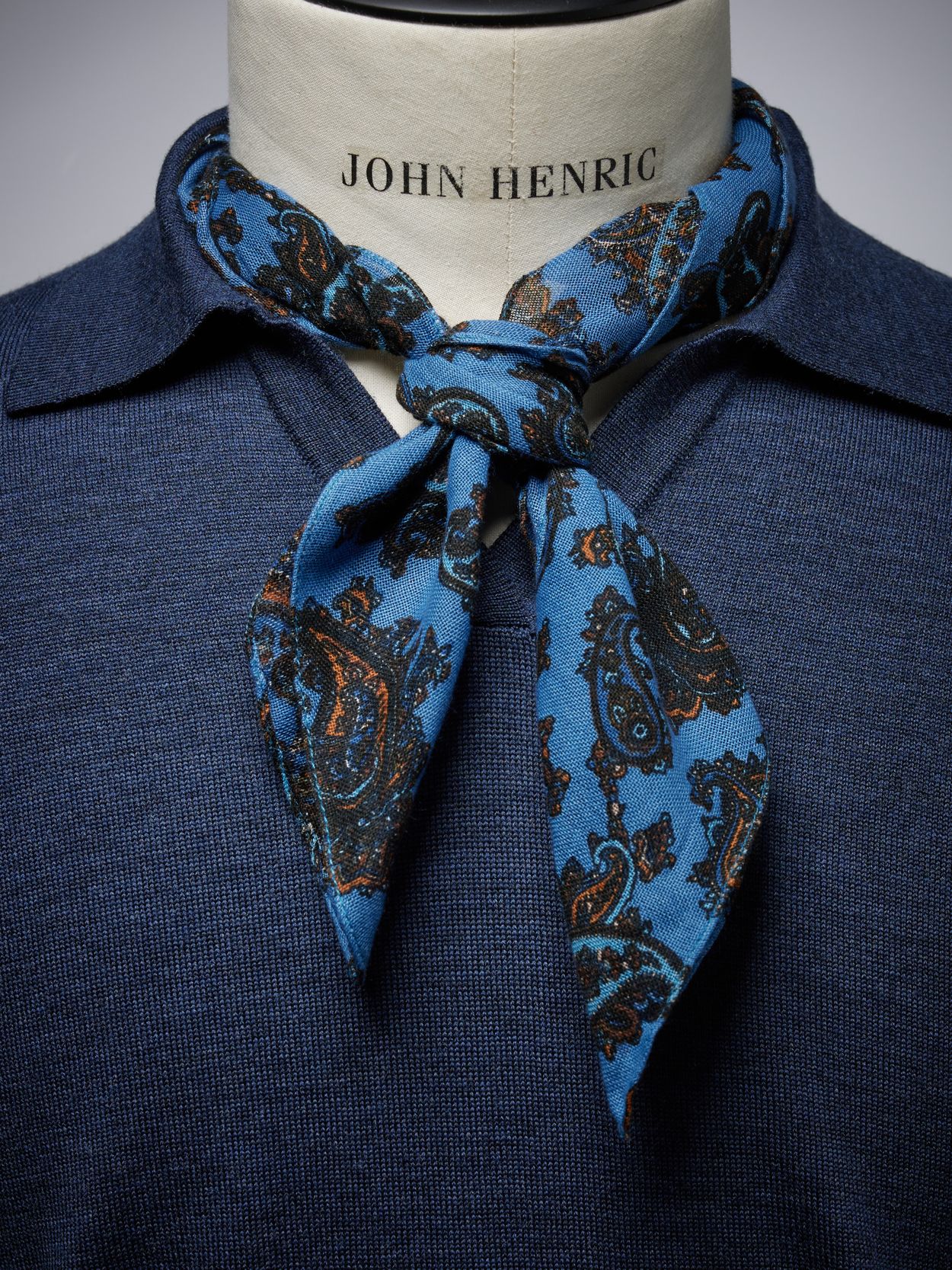 Hellblaues Paisley Bandana