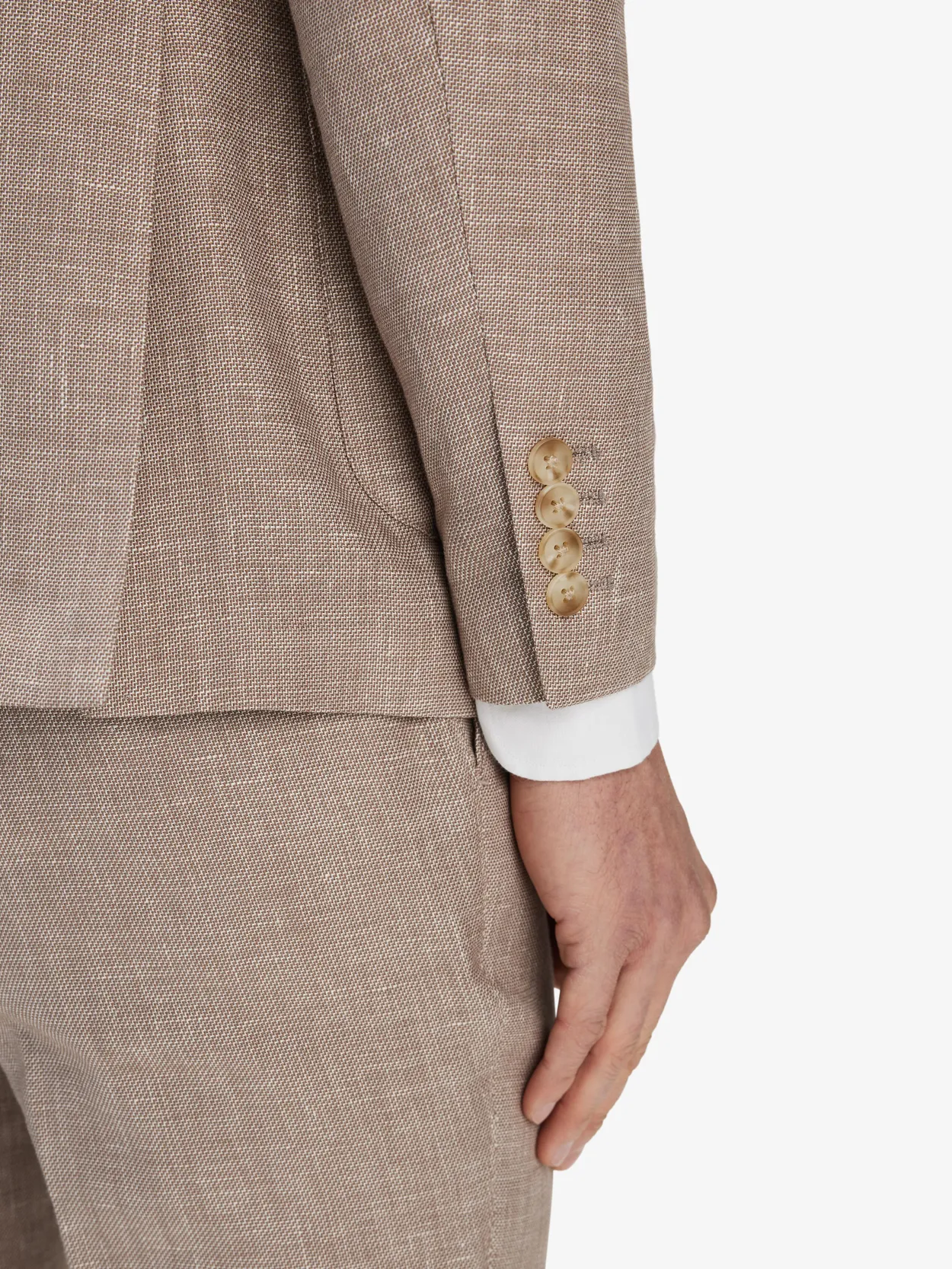 Image number 4 for product Beige Linen Suit Santino