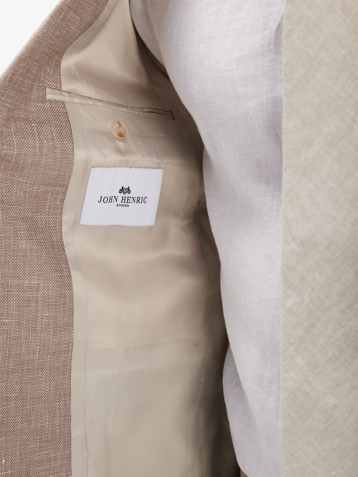 Image number 5 for product Beige Linen Suit & Shirt