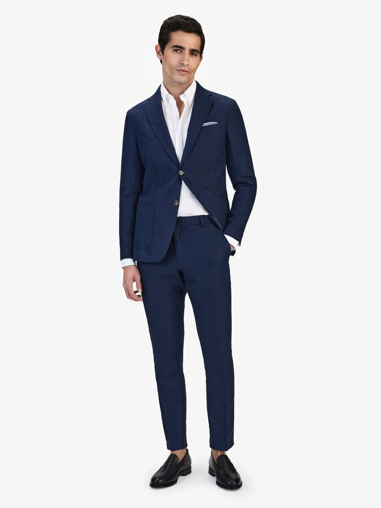 Blue Linen Suit & Shirt