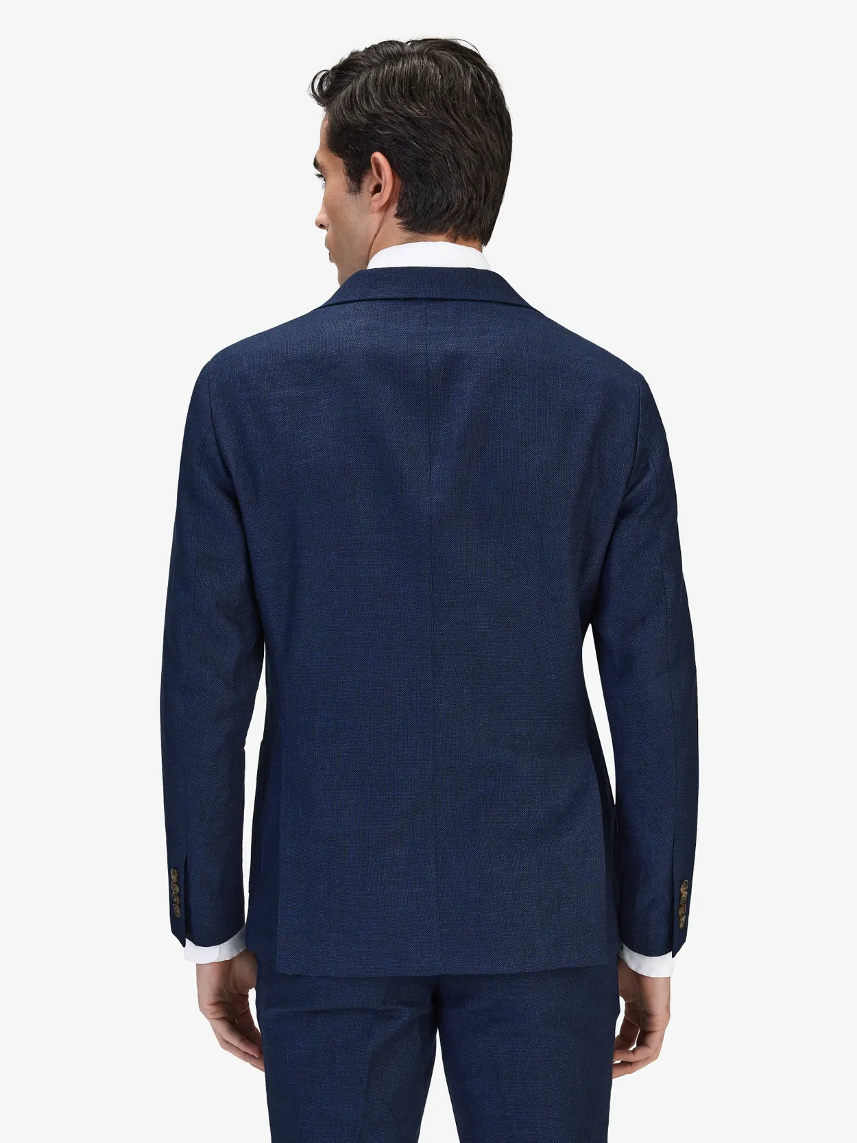 Image number 3 for product Blue Linen Suit & Shirt