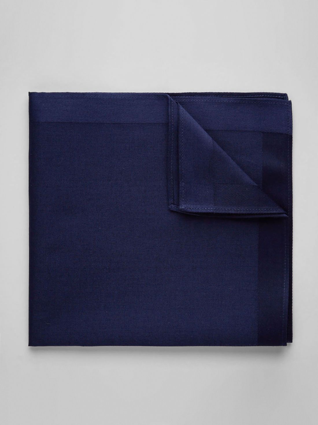Dark Blue Pocket Square Cotton 