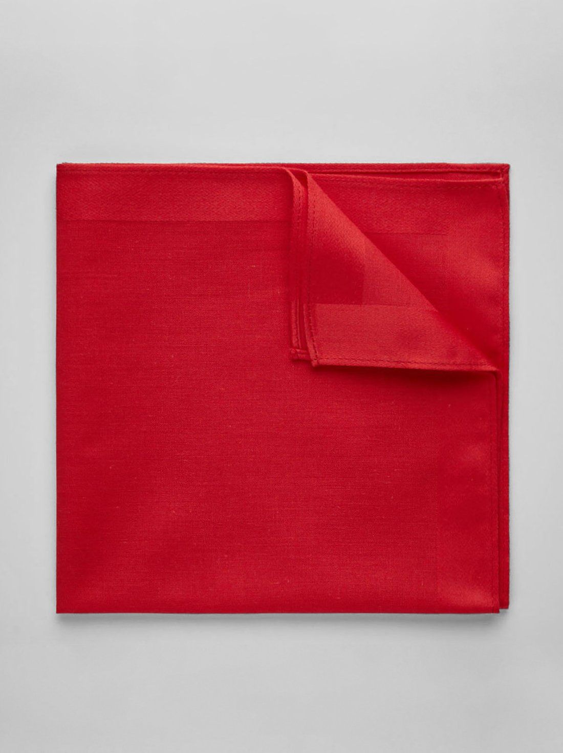 Red Pocket Square Cotton 