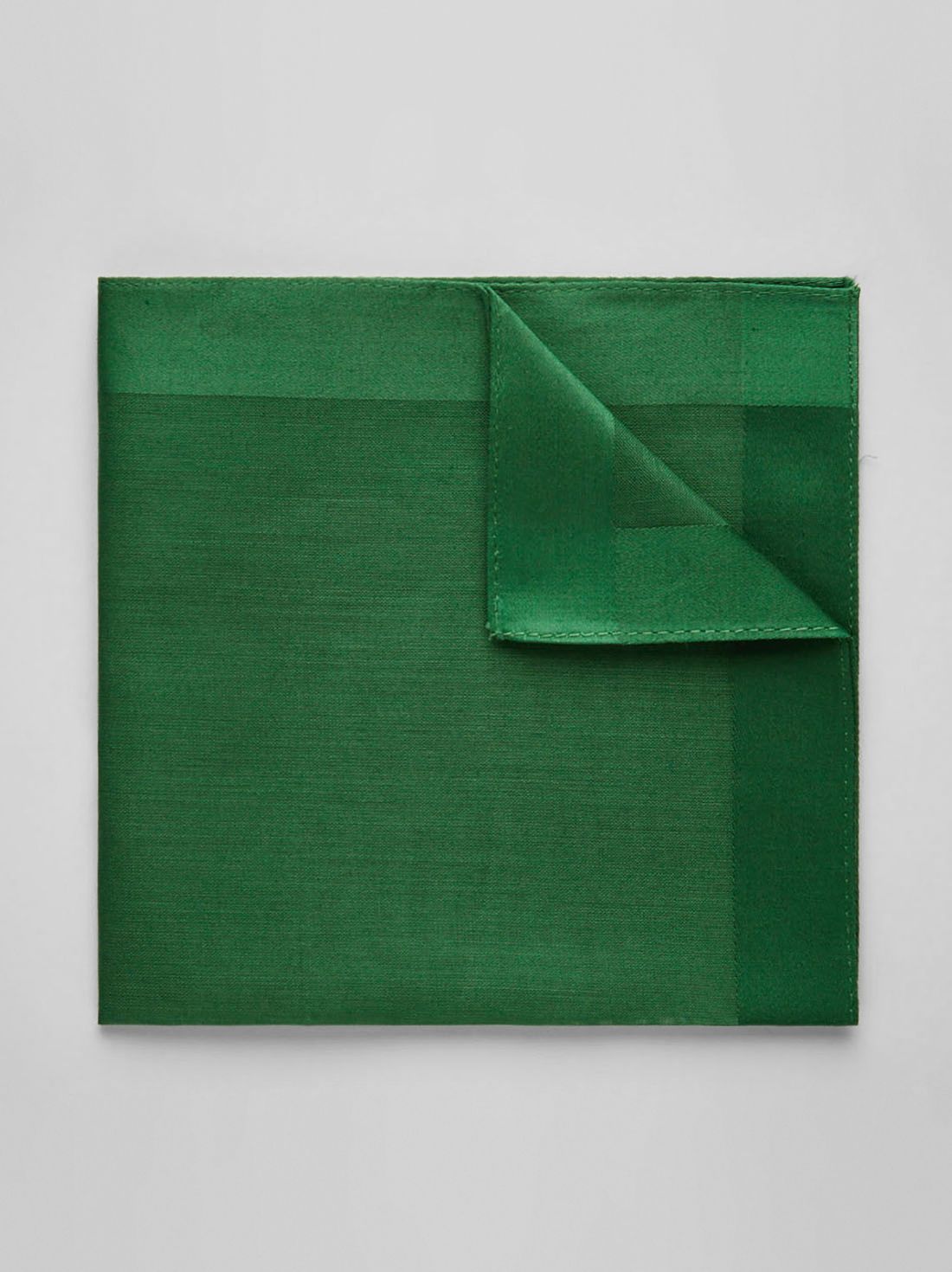 Green Pocket Square Cotton