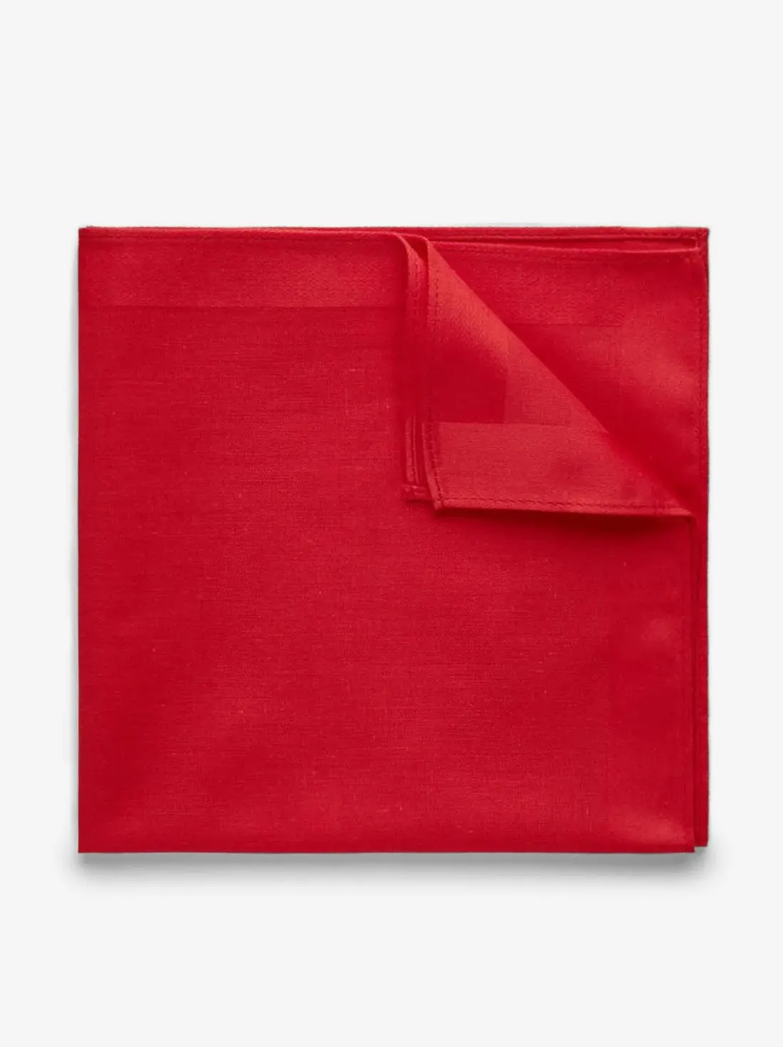 Red Pocket Square Cotton