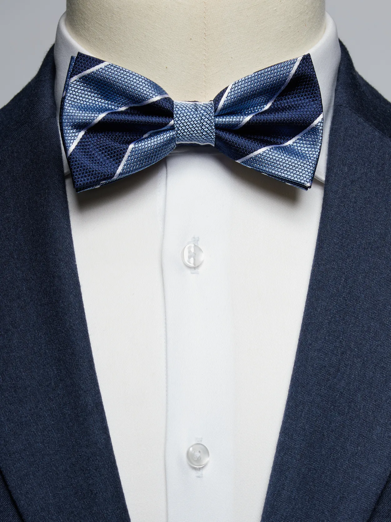 Blue & Light Blue Bow Tie Stripe