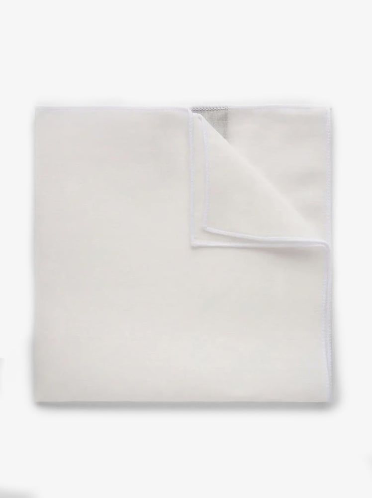 White Pocket Square