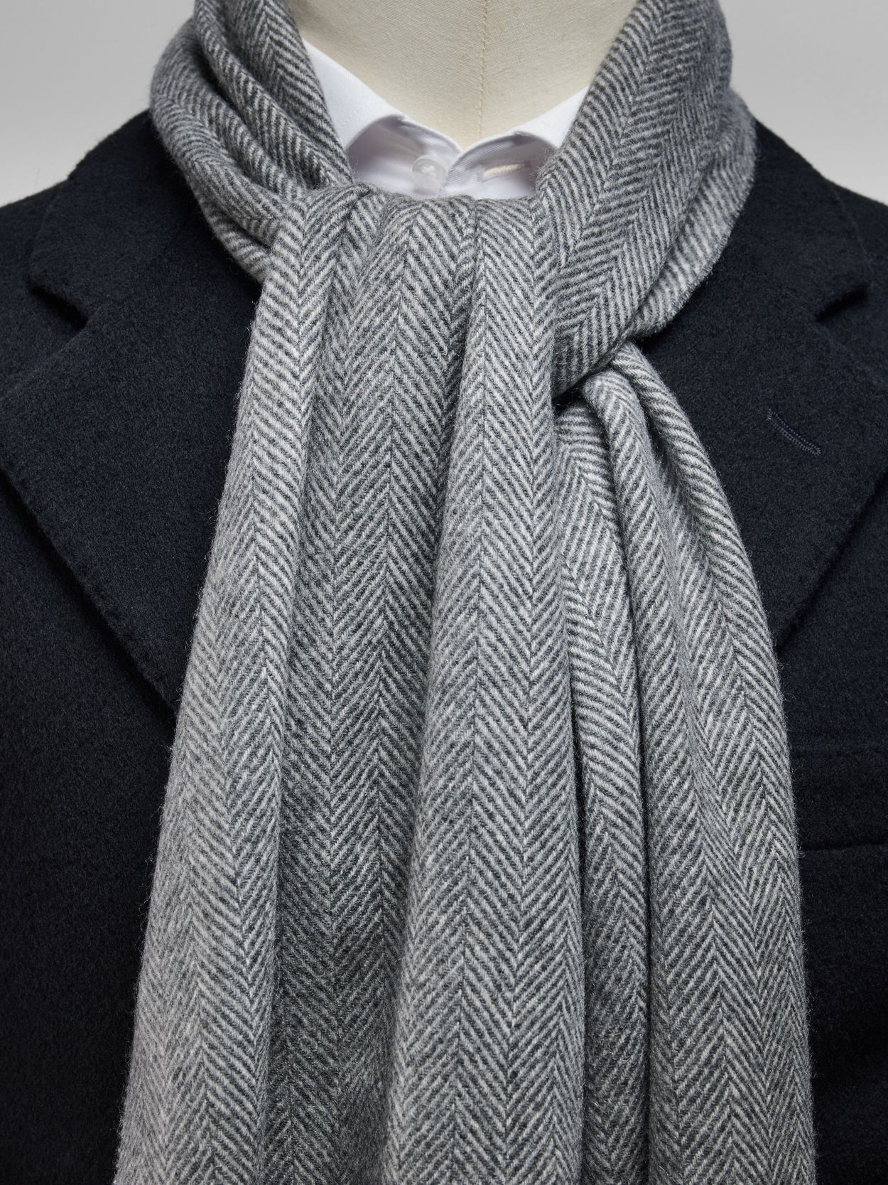 Paisley-Print Herringbone Modal and Cashmere-Blend Scarf