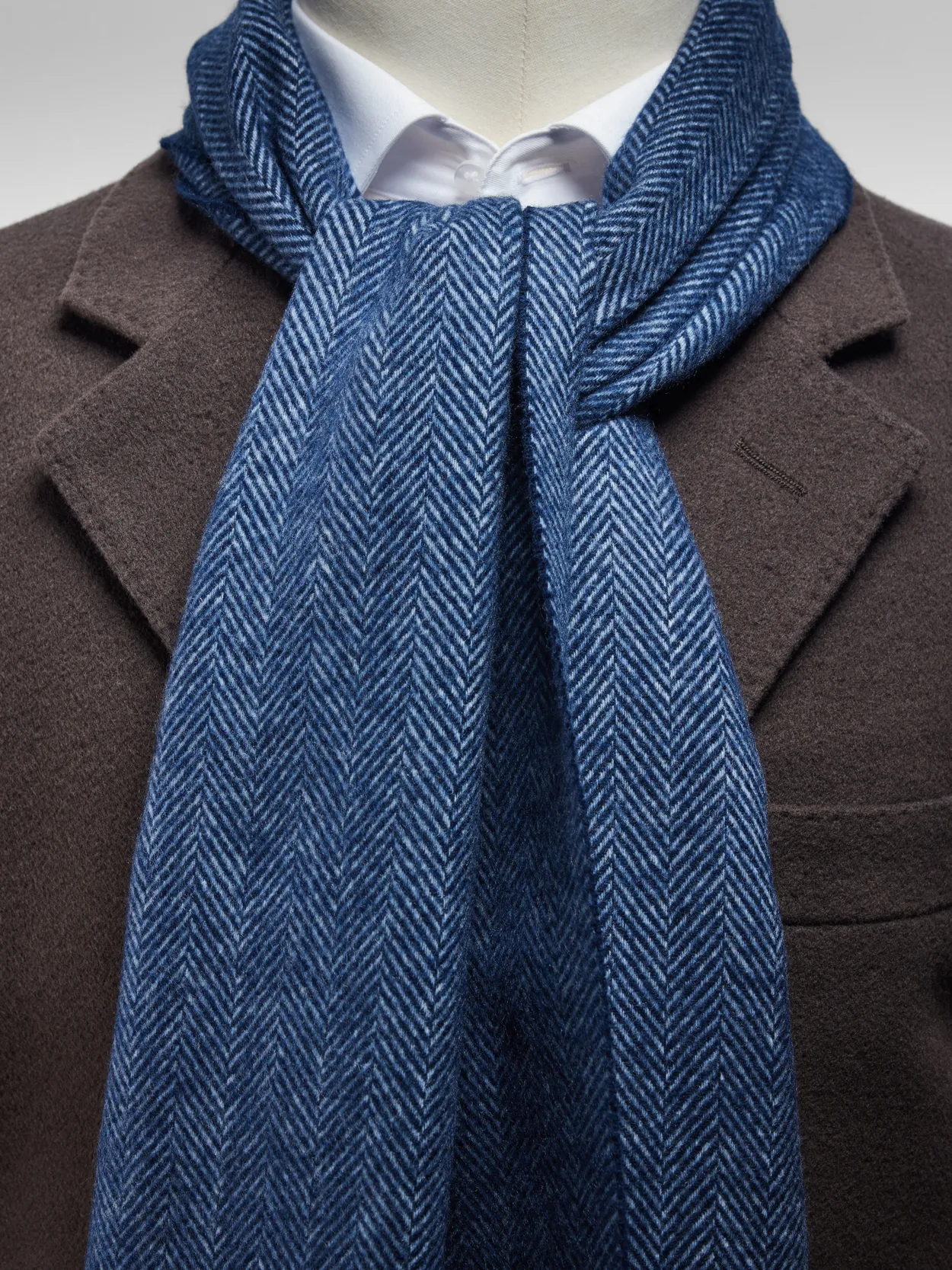 Men scarf cashmere wool, Dark blue red