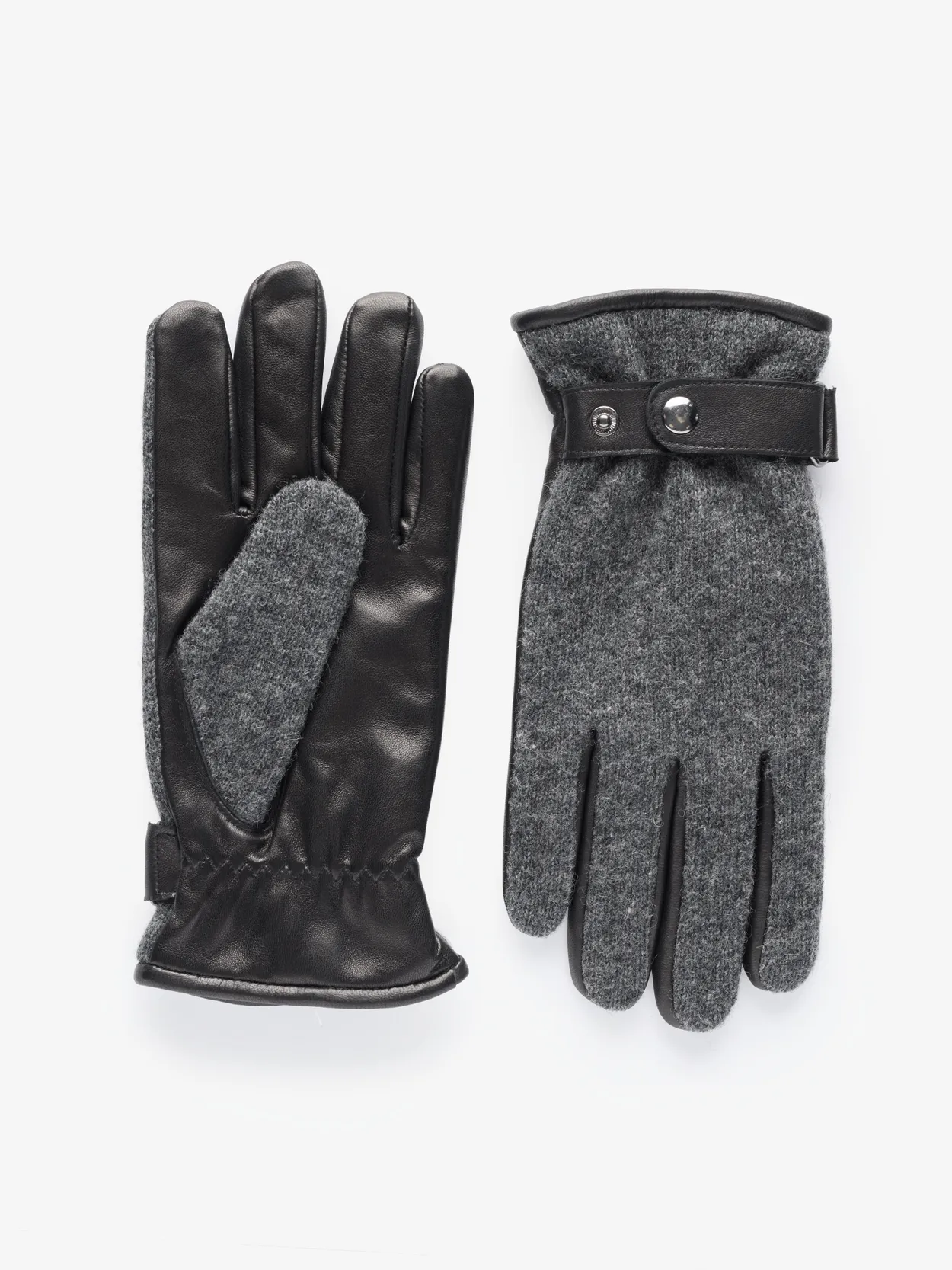 Gants en cuir gris Cortina