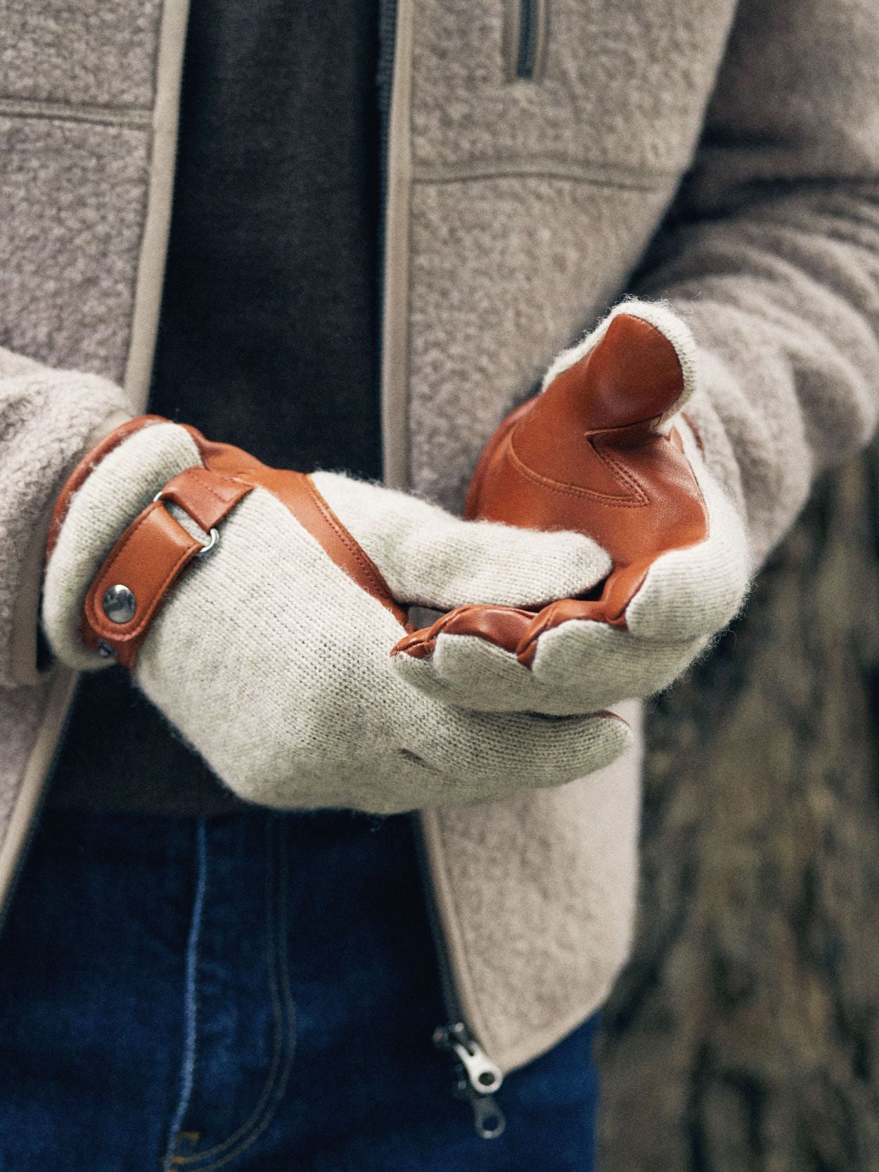 Brown Leather Gloves - Men's leather gloves - Buy online | John Henric