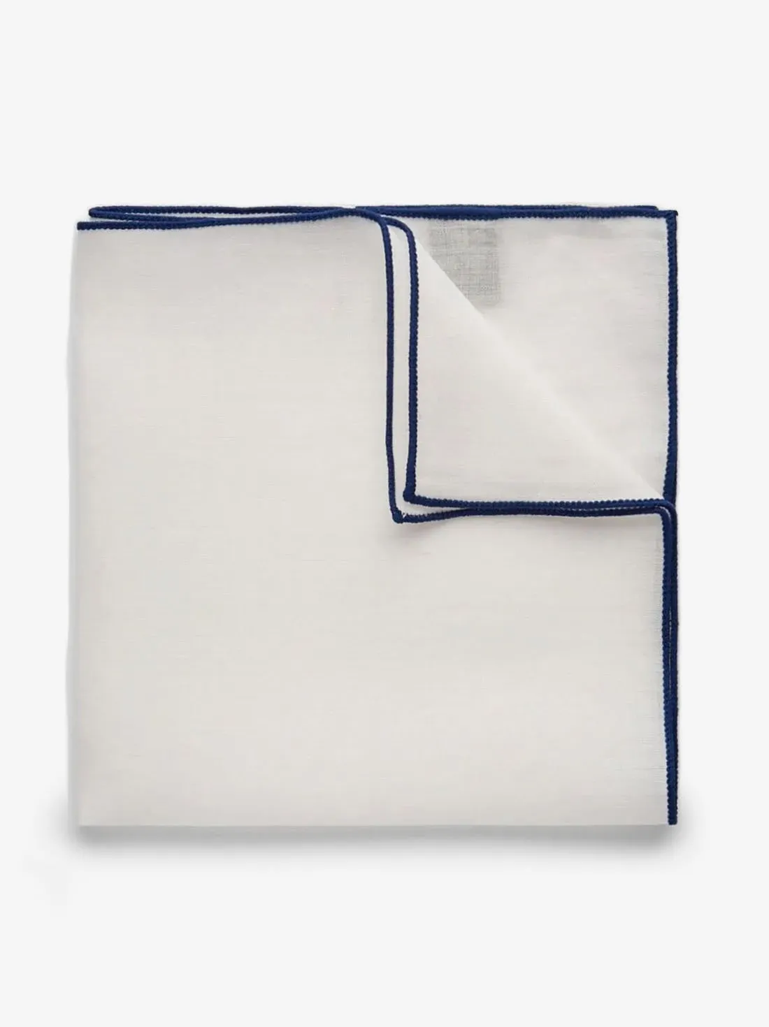 Blue & White Pocket Square Linen